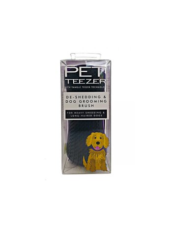TT142 TT PET TEEZER DE-SHEDDING & DOG GROOMING BRUSH PURPLE & GRAY-1